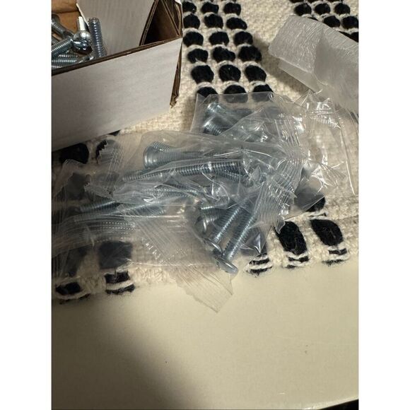 Black flat modern matte set of 8 cabinet knobs - Picture 3 of 5